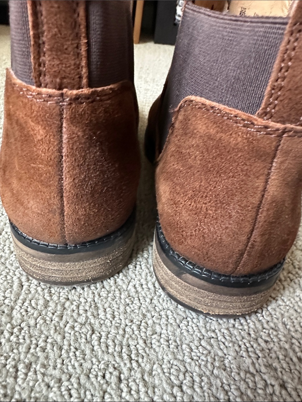 Franco Sarto Brown Suede Chelsea Ankle Boots - Picture 4 of 4
